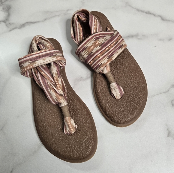Sanuk Womens Yoga Sling Sandals Size 5 Brown - Picture 6 of 6